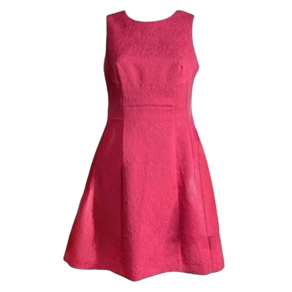 Coast Dresses & Skirts - Pink Fit & Flare Sleeveless Dress Women's Size 8 Lined Textured